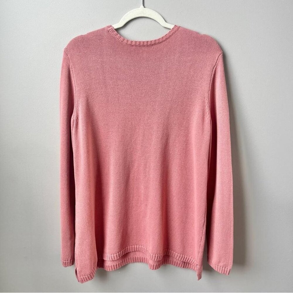 Coldwater Creek Women's Pink and White Jumper - Picture 6 of 6